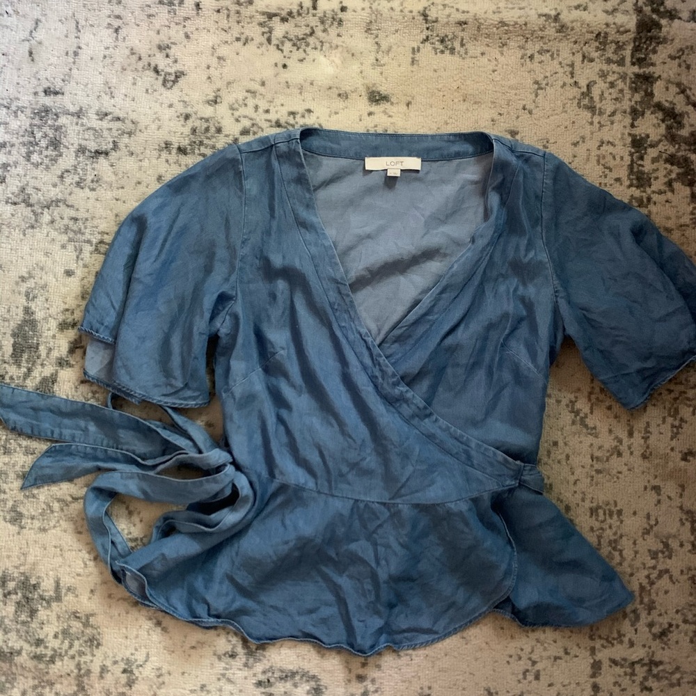 Loft Blue jean dress shirt